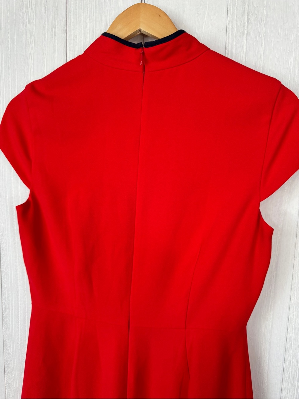 J. Crew Tie-neck dress in tomato red - Picture 5 of 9